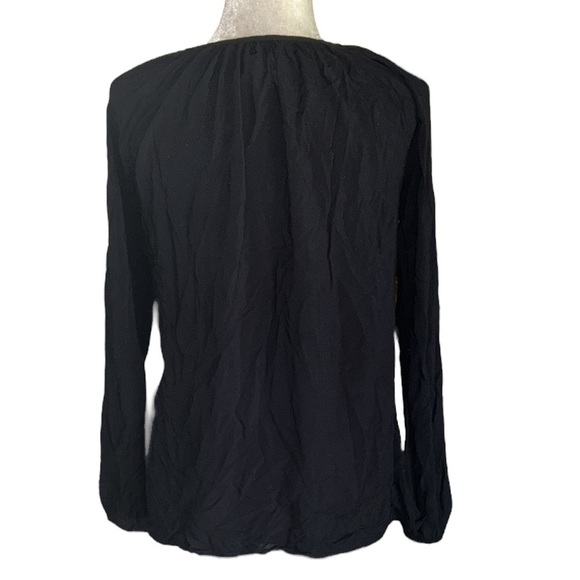 Lilly Pulitzer Willa Onyx Black Tie Neck Blouse - S - Picture 7 of 12